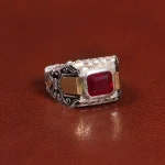 انگشتر یاقوت سرخ مردانه کد 25991