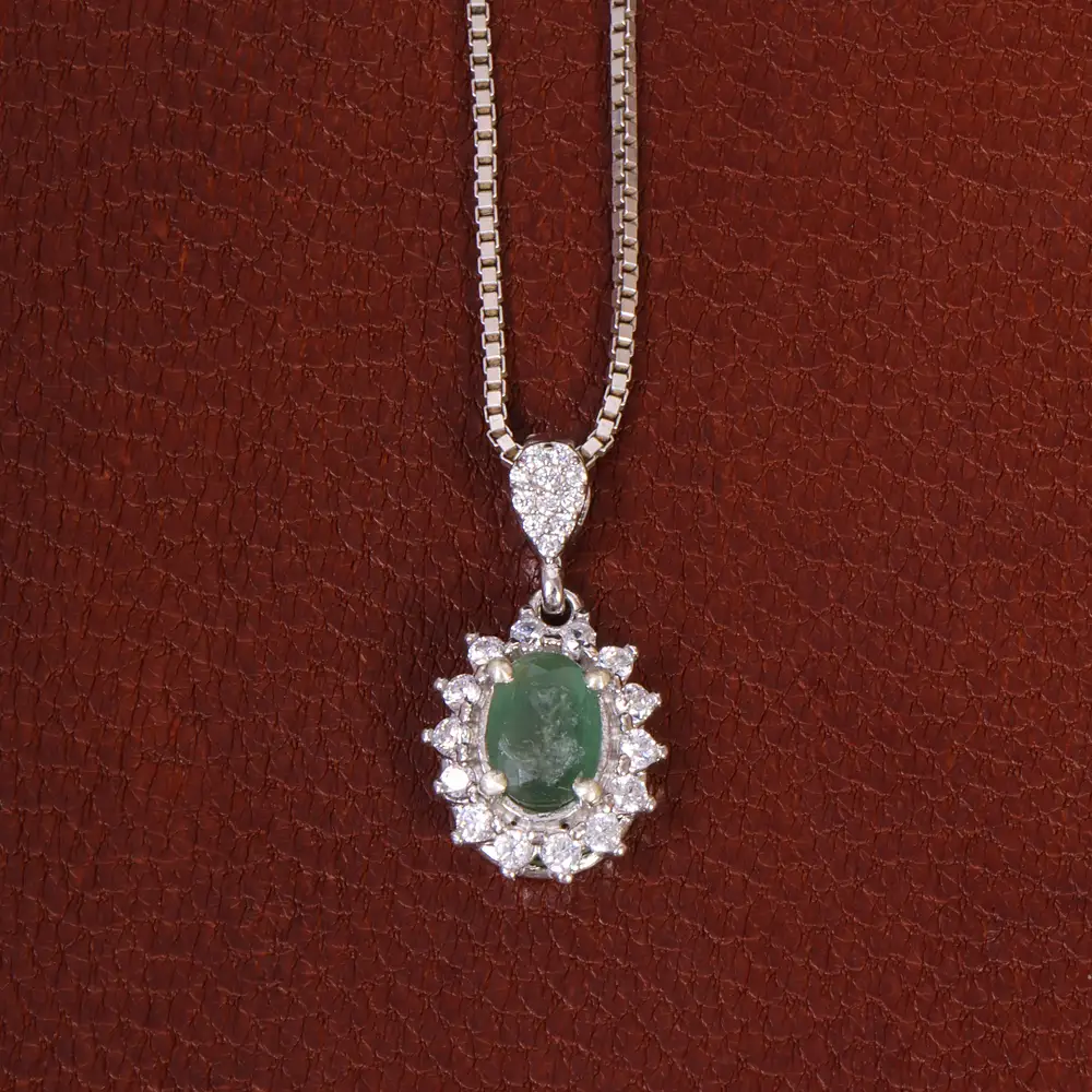 گردنبند زمرد زنانه کد 28893