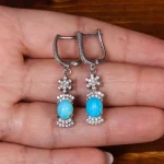 گوشواره فیروزه زنانه کد 25366