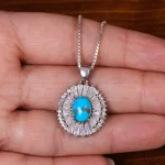 گردنبند فیروزه زنانه کد 25388