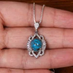 گردنبند فیروزه زنانه کد 25391