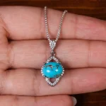 گردنبند فیروزه زنانه کد 25392