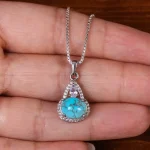 گردنبند فیروزه زنانه کد 25394