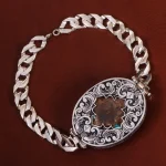 دستبند فیروزه مردانه کد 25450