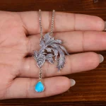 گردنبند فیروزه زنانه کد 25452
