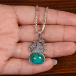 گردنبند فیروزه زنانه کد 25455