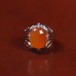 انگشتر عقیق مردانه کد 25479