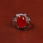 انگشتر عقیق مردانه کد 25481