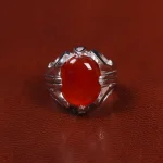 انگشتر عقیق مردانه کد 25482