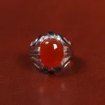 انگشتر عقیق مردانه کد 25484