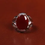 انگشتر عقیق مردانه کد 25485