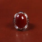 انگشتر عقیق مردانه کد 25486