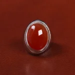 انگشتر عقیق مردانه کد 25487