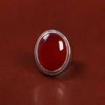 انگشتر عقیق مردانه کد 25488