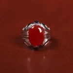 انگشتر عقیق مردانه کد 25489