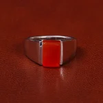 انگشتر عقیق مردانه کد 25490