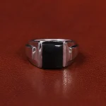 انگشتر عقیق جزع یمن مردانه کد 25495