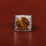 انگشتر سیترین مردانه کد 25500