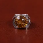 انگشتر سیترین مردانه کد 25502