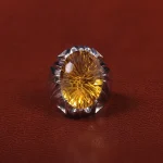 انگشتر سیترین مردانه کد 25504