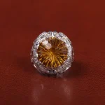 انگشتر سیترین مردانه کد 25506