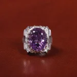 انگشتر آمیتیست مردانه کد 25512