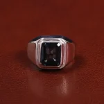 انگشتر توپاز سبز مردانه کد 25528