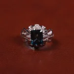 انگشتر توپاز سبز مردانه کد 25529