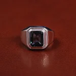 انگشتر توپاز سبز مردانه کد 25530