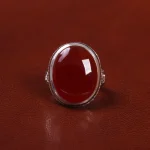 انگشتر عقیق مردانه کد 25570