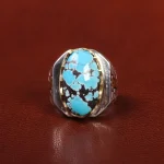 انگشتر فیروزه شجری مردانه کد 25574