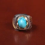 انگشتر فیروزه شجری مردانه کد 25578