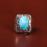 انگشتر فیروزه شجری مردانه کد 25584