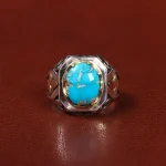 انگشتر فیروزه شجری مردانه کد 25587