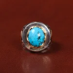 انگشتر فیروزه شجری مردانه کد 25590