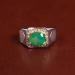 انگشتر زمرد مردانه کد 25621