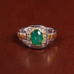 انگشتر زمرد مردانه کد 25623