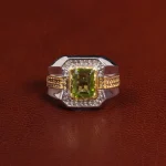 انگشتر زبرجد مردانه کد 25628