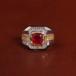 انگشتر یاقوت سرخ مردانه کد 25629