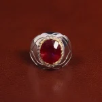انگشتر یاقوت سرخ مردانه کد 25631