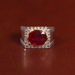 انگشتر یاقوت سرخ مردانه کد 25633