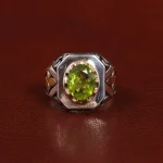 انگشتر زبرجد مردانه کد 25638