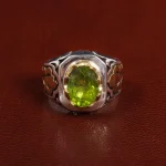 انگشتر زبرجد مردانه کد 25639