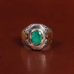 انگشتر زمرد مردانه کد 25646