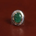 انگشتر زمرد مردانه کد 25648