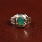 انگشتر زمرد مردانه کد 25649