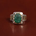 انگشتر زمرد مردانه کد 25650