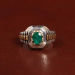 انگشتر زمرد مردانه کد 25652