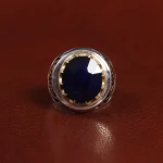 انگشتر یاقوت کبود مردانه کد 25664