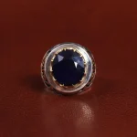 انگشتر یاقوت کبود مردانه کد 25665